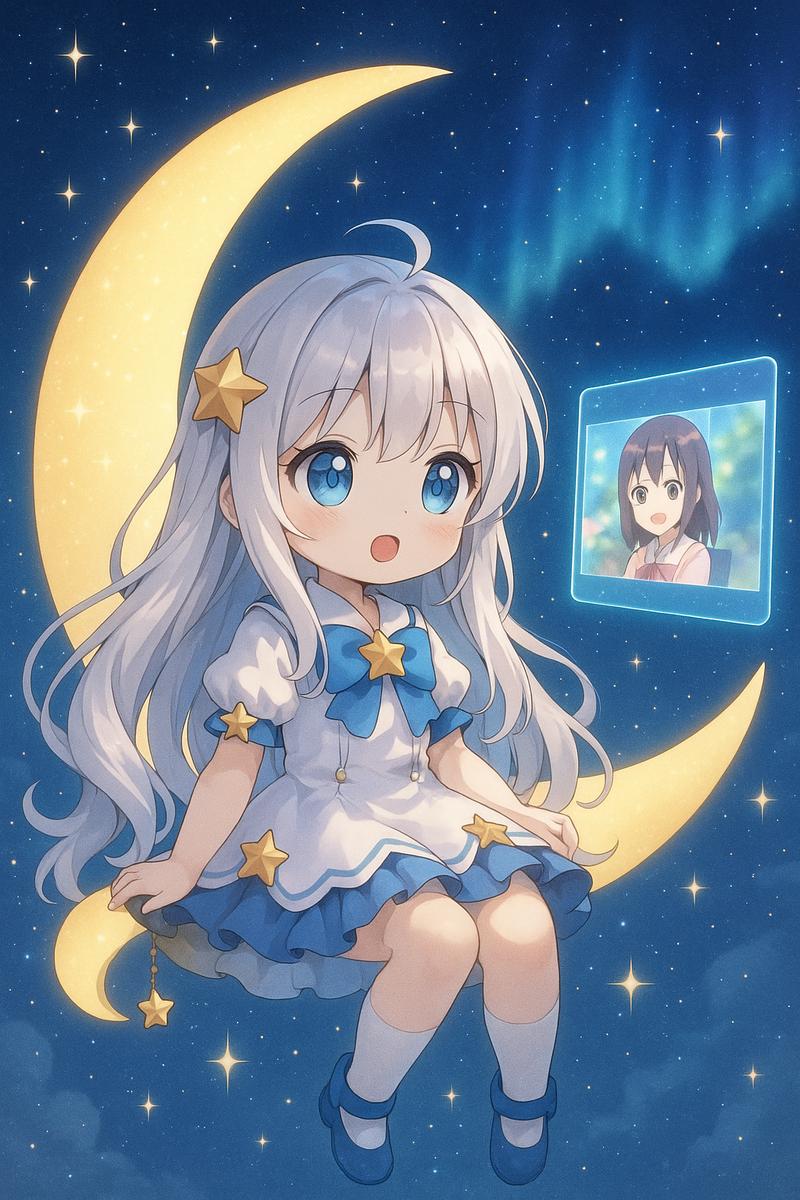 猎奇动漫美图-月光星辰少女写真