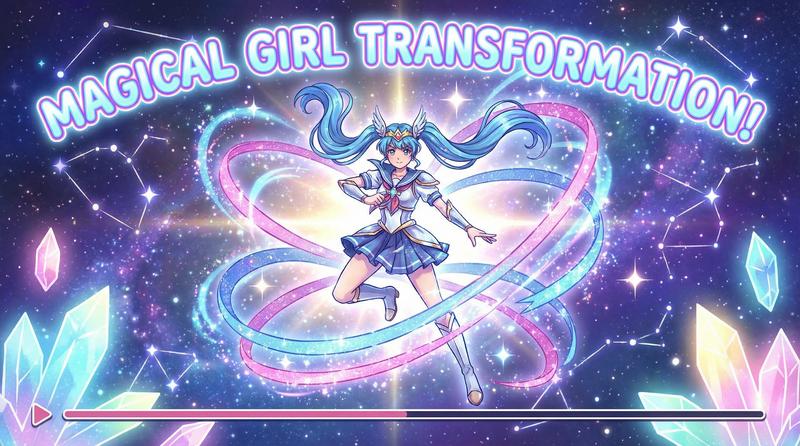 猎奇动漫-星辰魔法变身曲-魔法动漫演示